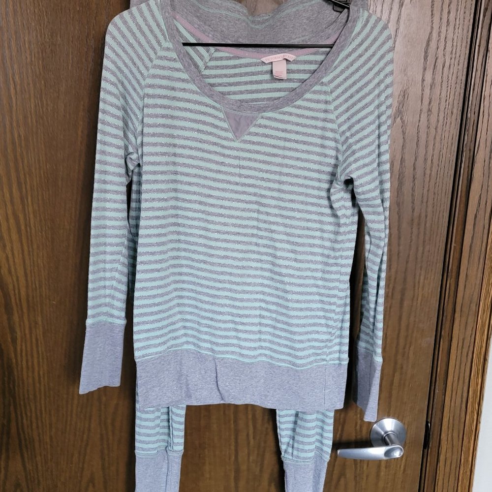Victoria's Secret Mint Green and Gray Sparkle Size Medium